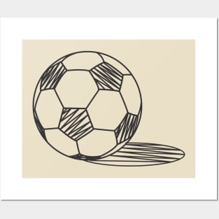 SOCCER BALL SKETCH Posters and Art